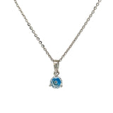 PurpleLuck Turkish Nazar Boncuk 925 Silver Pendant. Dainty simple daily wear pendant for women and girls