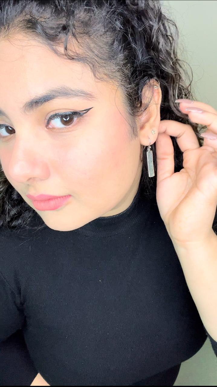 PurpleLuck- Ayleen Silver Bar Earrings