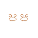 PurpleLuck Allison Rose Gold Ear Cuffs. Sterling silver trendy and modern design for women and girls