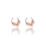 PurpleLuck 925 Silver  Floral Wreath Earrings. Gift for girlfirend and wife