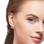 PurpleLuck 925 Silver  Floral Wreath Earrings. Gift for girlfirend and wife