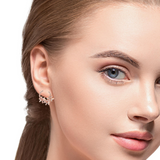 PurpleLuck 925 Silver  Floral Wreath Earrings. Gift for girlfirend and wife