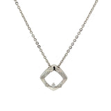 PurpleLuck Torque Silver Pendant Necklace- Sterling Silver elegant and modern office wear pendant for women and girls