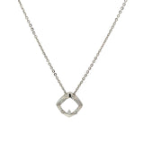 PurpleLuck Torque Silver Pendant Necklace- Sterling Silver elegant and modern office wear pendant for women and girls