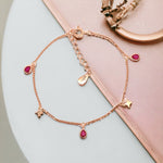 PurpleLuck Zeenat 925 Silver Bracelet In Rose Gold Plating for Women and Girls simple daily wear bracelet gift 
