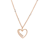 PurpleLuck Zendaya 925 Silver Heart Pendant with roe gold plating Perfect for girlfriend and wife for Valentines day and anniversaries