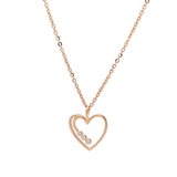 PurpleLuck Zendaya 925 Silver Heart Pendant with roe gold plating Perfect for girlfriend and wife for Valentines day and anniversaries