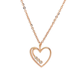 PurpleLuck Zendaya 925 Silver Heart Pendant with roe gold plating Perfect for girlfriend and wife for Valentines day and anniversaries