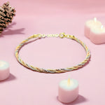 PurpleLuck Zoa Gold Italian Anklet for women and girls. Ideal gift for wedding and anniversary. 